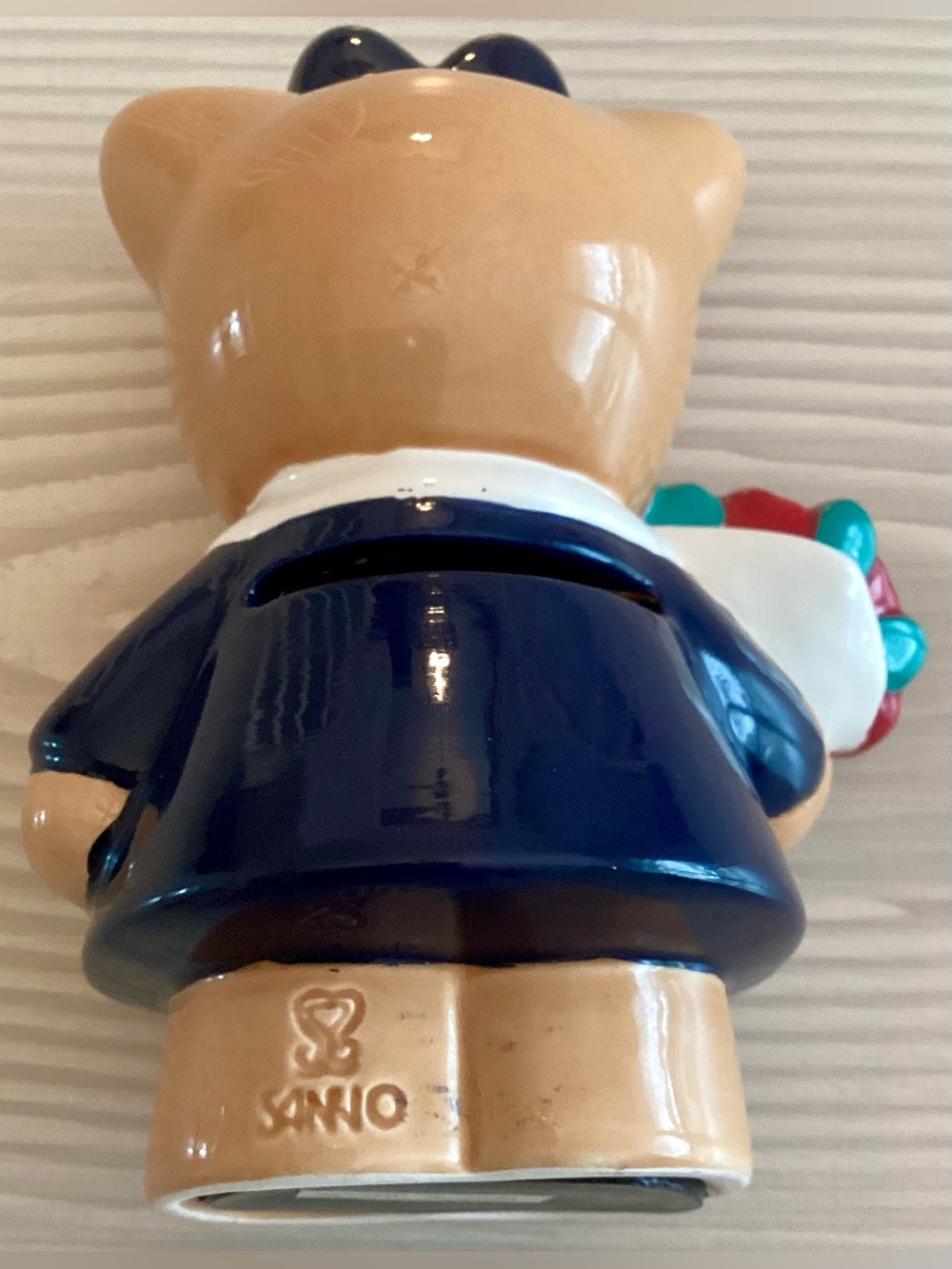 Vintage 1996 Sanrio Winkipinki Pinkiwinki Ceramic Cat Coin Piggy Bank Rare - Picture 5 of 7